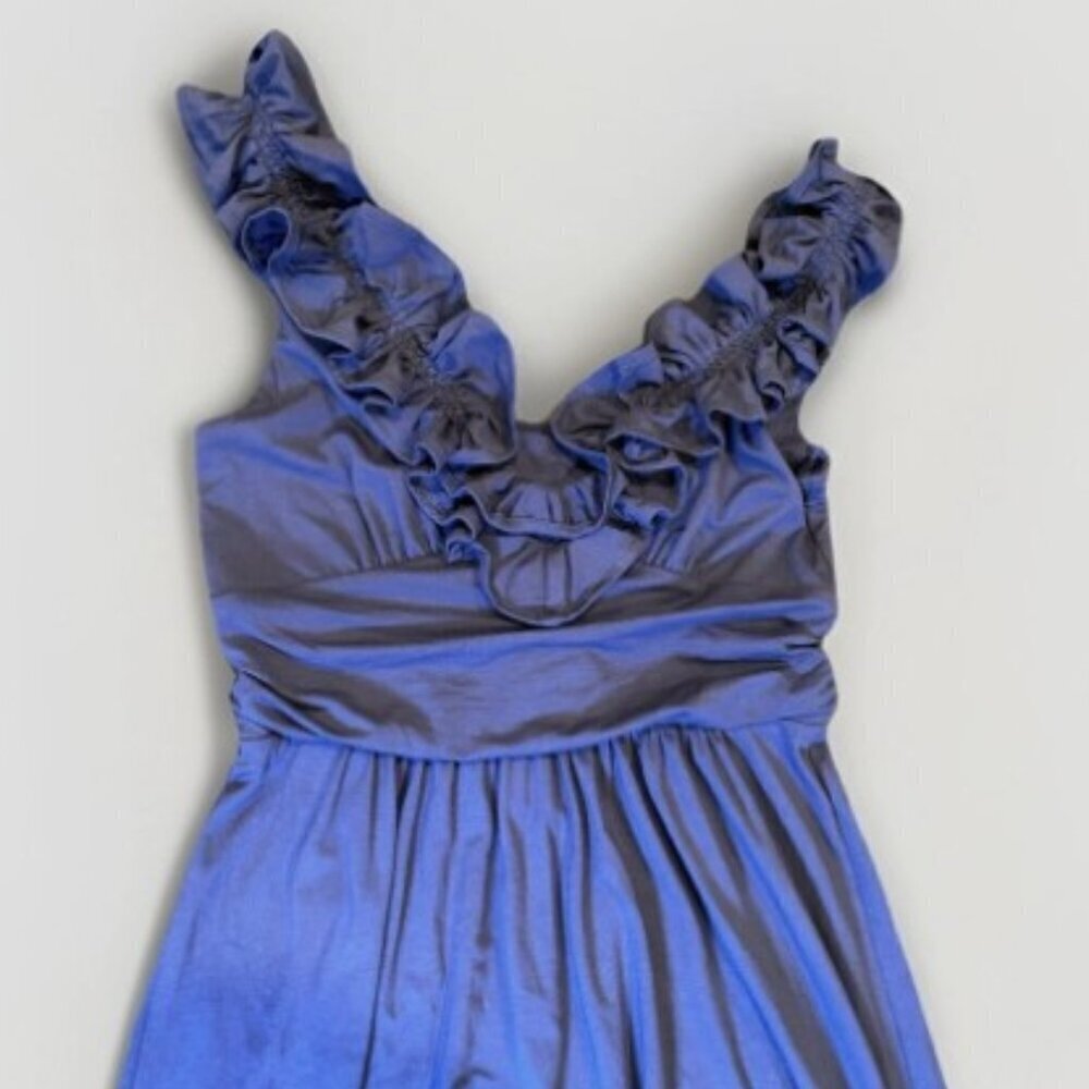 NEW Lilly Pulitzer Wedding Guest Dress Navy Blue Ruffles Sleeveless Summer Small - Picture 9 of 9